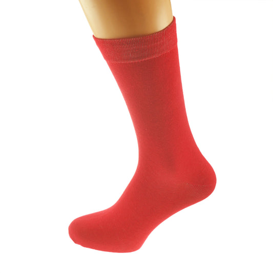 Red Plain Socks| Ashton and Finch