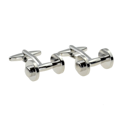 Shiny Finish Weight Lifter Dumbell Gym Sports Cufflinks | Ashton and Finch