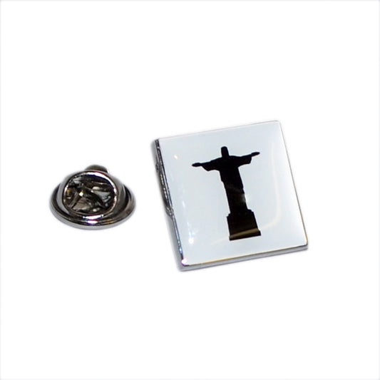 Silhouette Christ the Redeemer Statue Rio Lapel Pin Badge