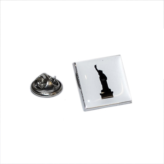 Silhouette Statue of Liberty Lapel Pin Badge