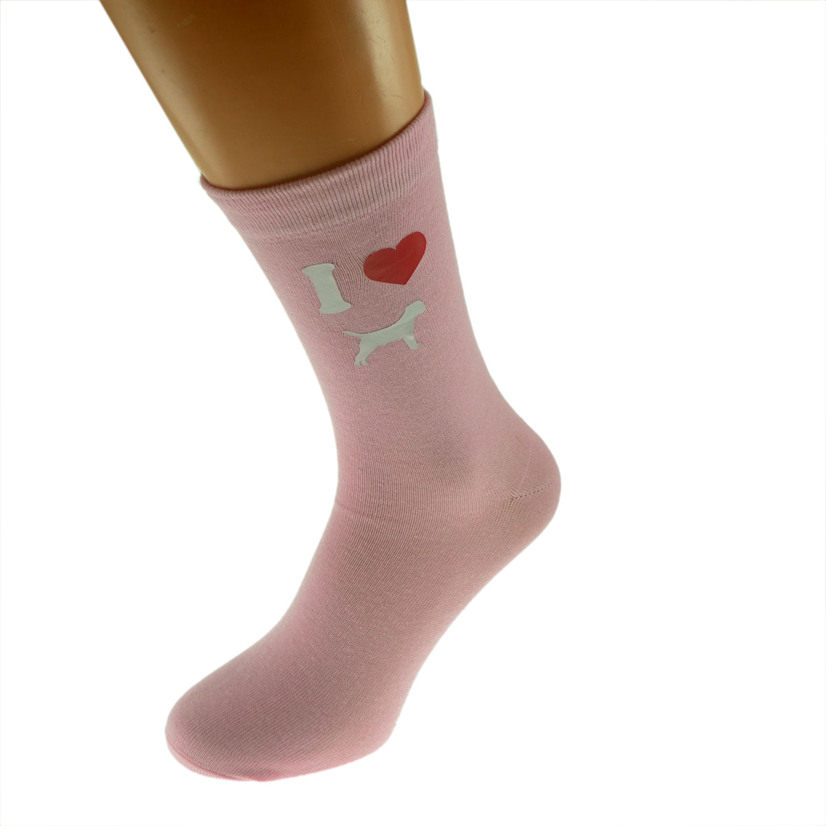I Love Border Terriers Ladies Pink Socks| Ashton and Finch