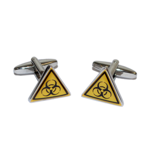 Biological Hazard Warning Triangle Cufflinks - (X2AJ443) | Ashton and Finch