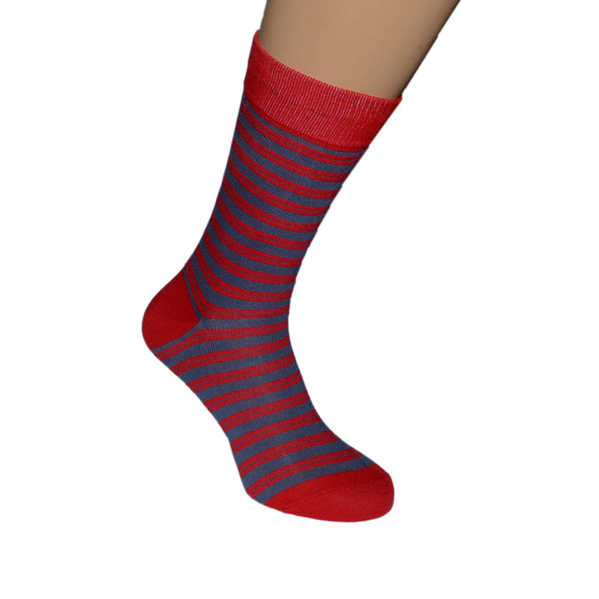 Red Striped Bright Mens Socks| Ashton and Finch