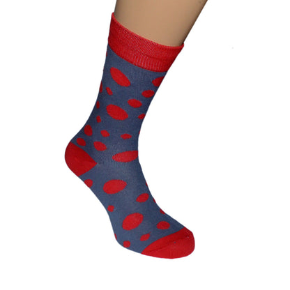 Red Spotted Bright Mens Socks| Ashton and Finch