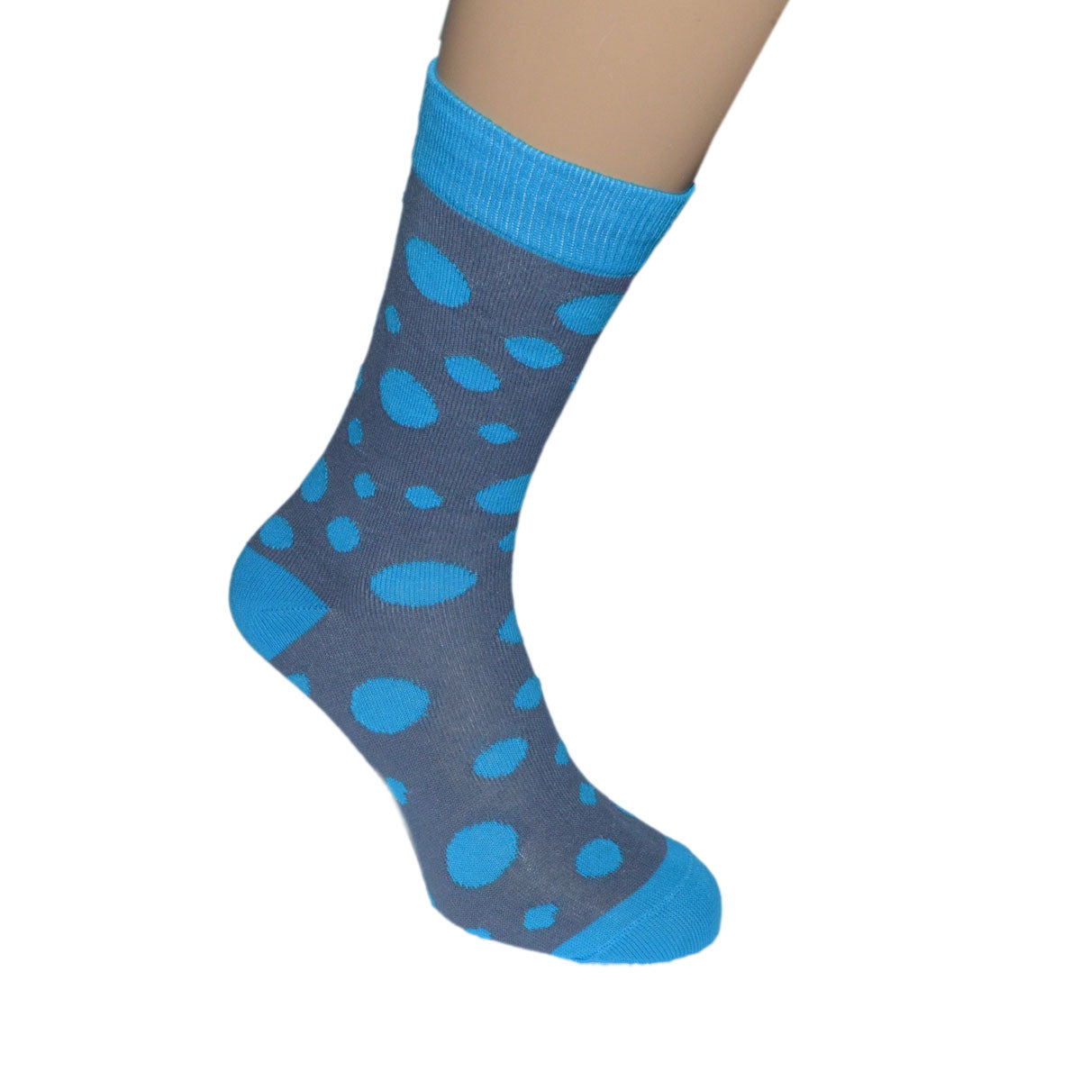 Turquoise Spotted Bright Mens Socks| Ashton and Finch