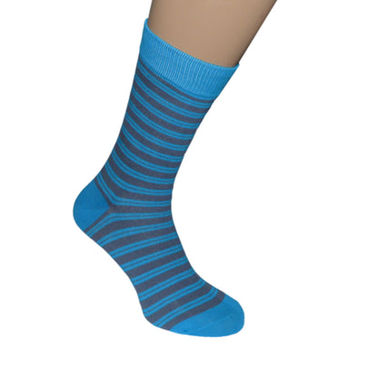 Turquoise Striped Bright Mens Socks| Ashton and Finch