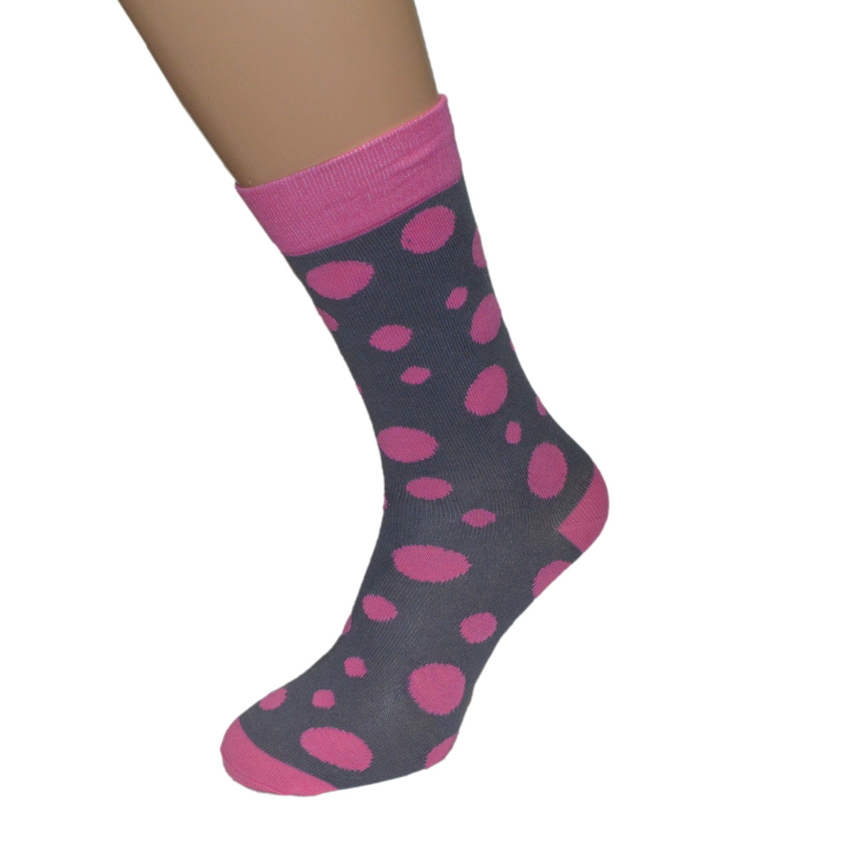 Hot Pink Spotted Bright Mens Socks| Ashton and Finch