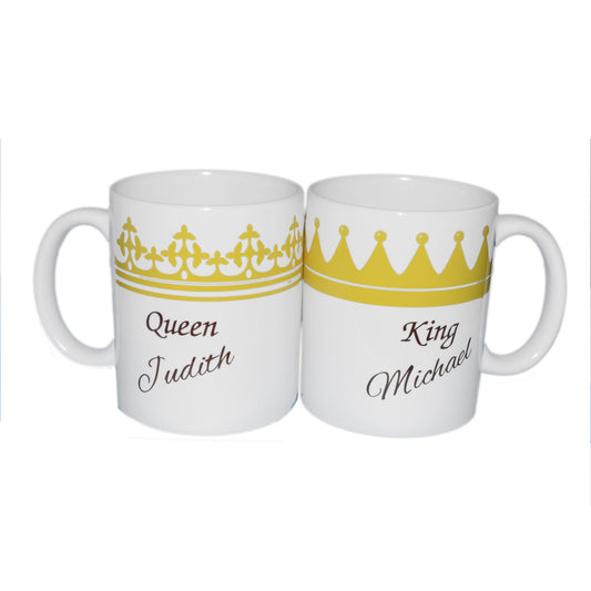 Personalised Mug Set – King and Queen Couples Cups | Ashton and Finch