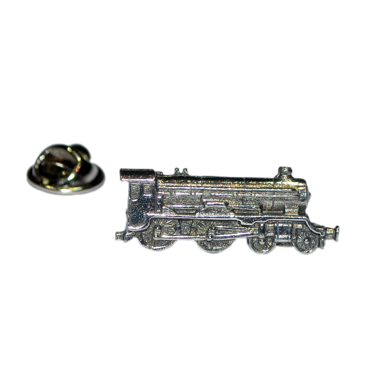 Steam Locomotive Train Pewter Lapel Pin Badge