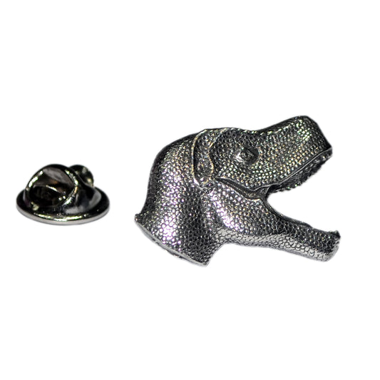 Dinosaur T Rex Head Pewter Lapel Pin Badge