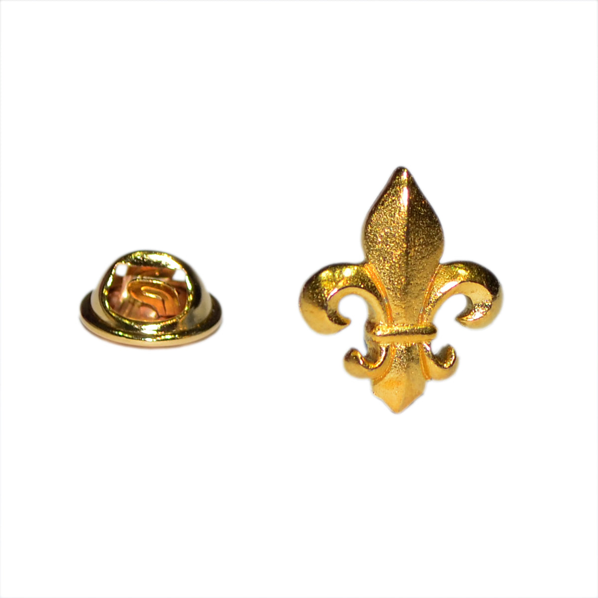 Gold plated Fleur de Lys Lapel Pin Badge