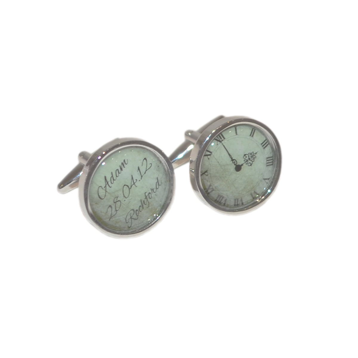 Personalised Name Date & Time Wedding Cufflinks | Ashton and Finch