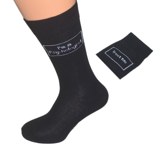 Woven Trust Me I’m A Psychologist Cotton Rich Socks| Ashton and Finch
