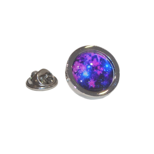 Interstellar Nebula Round Lapel Pin Badge