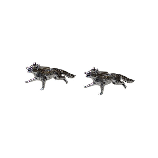 English Made Pewter Running Fox Cufflinks | Ashton and Finch