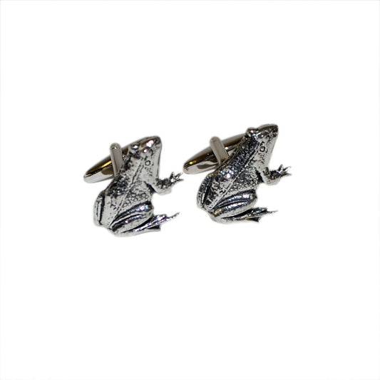 English Made Frog Pewter Cufflinks | Ashton and Finch