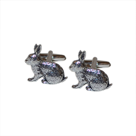 English Made Rabbit Pewter Cufflinks | Ashton and Finch
