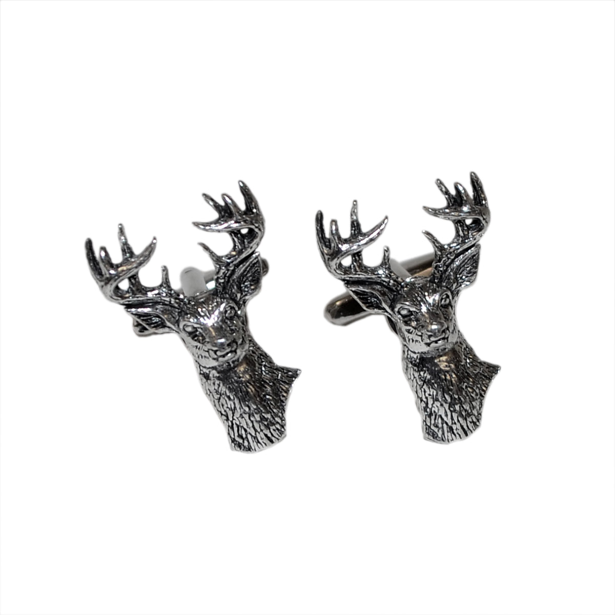 English Made Stags Head Pewter Cufflinks | Ashton and Finch