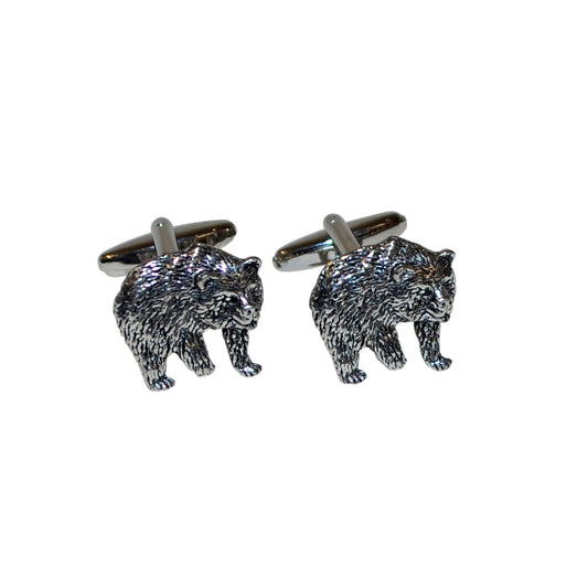 English Made Pewter Bears Cufflinks | Ashton and Finch