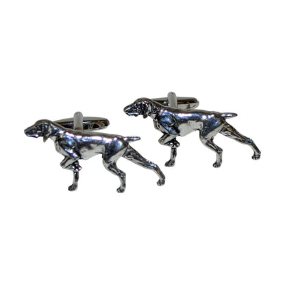 English Made Pointer Dog Pewter Cufflinks | Ashton and Finch