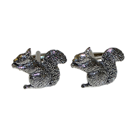 English Made Squirrel Pewter Cufflinks | Ashton and Finch
