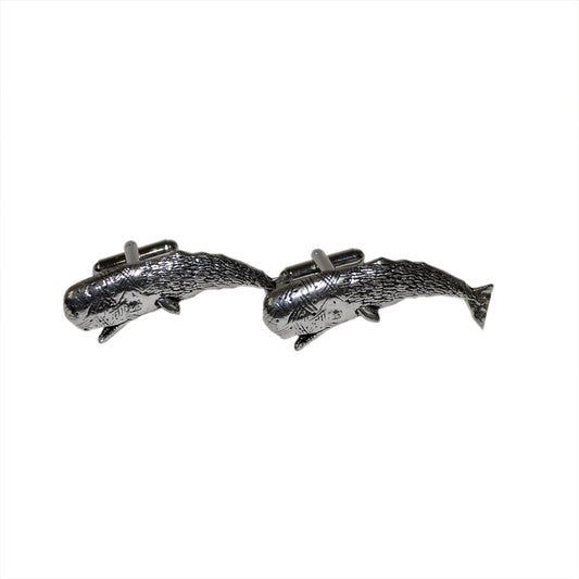 English Made Whale Pewter Cufflinks | Ashton and Finch