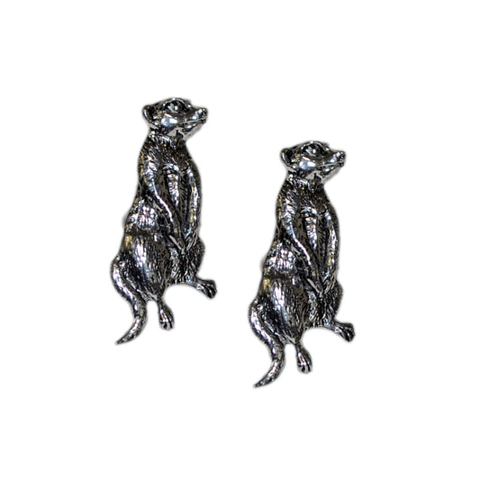 English Made Meerkat Pewter Cufflinks | Ashton and Finch