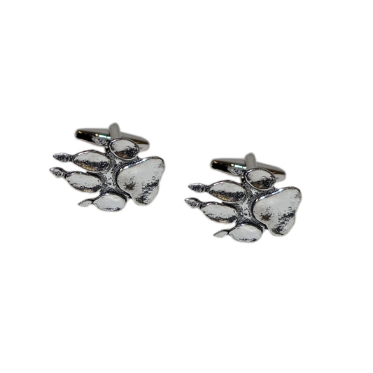 English Made Pewter Dog Paw Cufflinks | Ashton and Finch