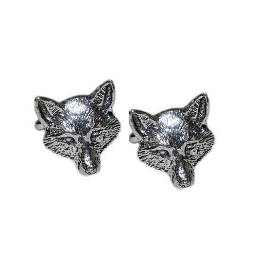 English Made Fox Head Pewter Cufflinks | Ashton and Finch