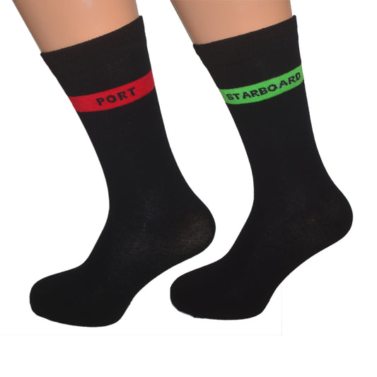 Pair Of Red Port Green Starboard Nautical Stripe Socks| Ashton and Finch