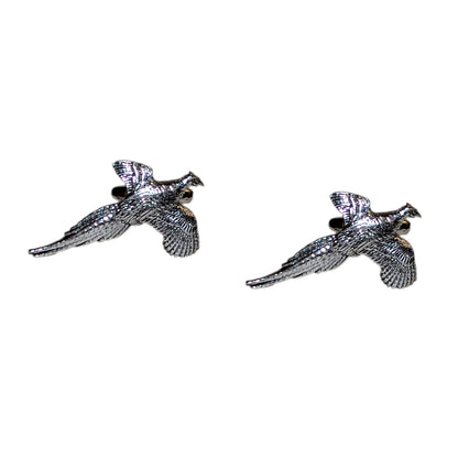 English Made Flying Pheasant Pewter Cufflinks | Ashton and Finch