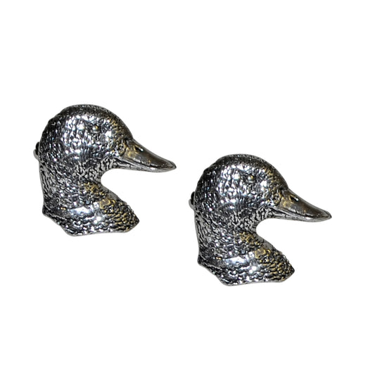 English Made Ducks Head Pewter Cufflinks | Ashton and Finch