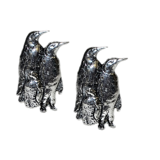 English Made Penguin Pewter Cufflinks | Ashton and Finch