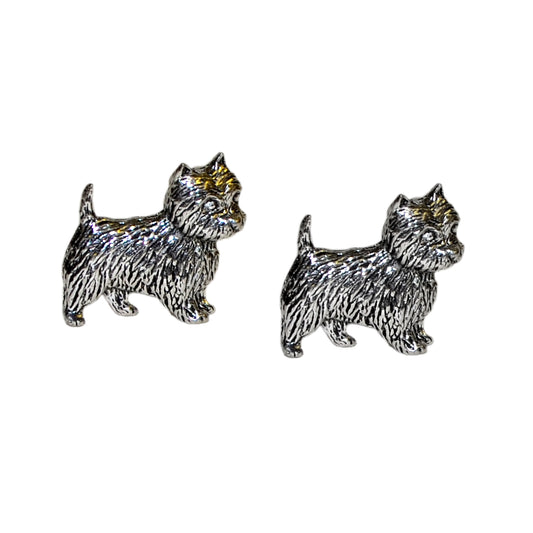 English Made Westie Dog Pewter Cufflinks | Ashton and Finch