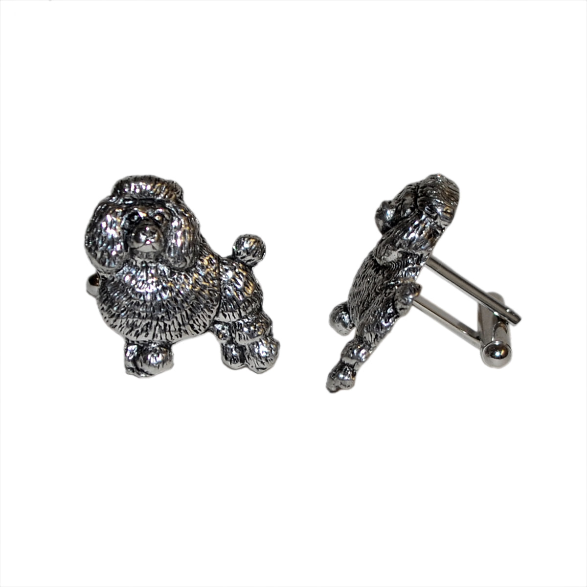 English Made Poodle Dog Pewter Cufflinks | Ashton and Finch