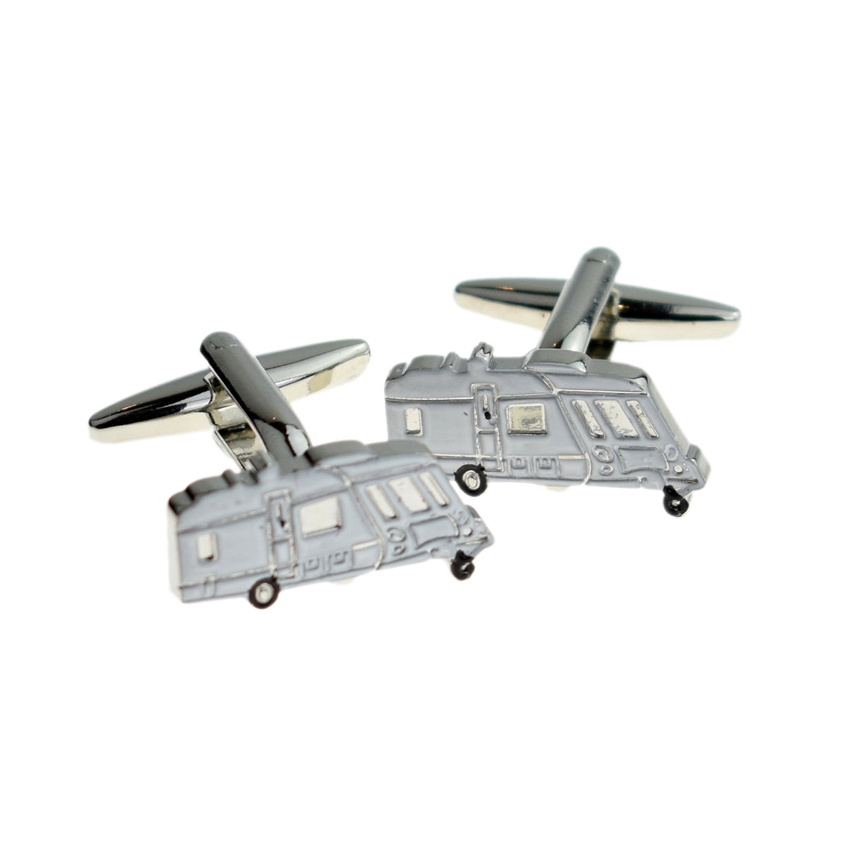 White Caravan Cufflinks | Ashton and Finch