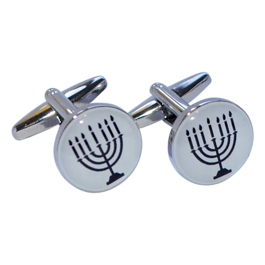 Round Menorah Design Cufflinks | Ashton and Finch