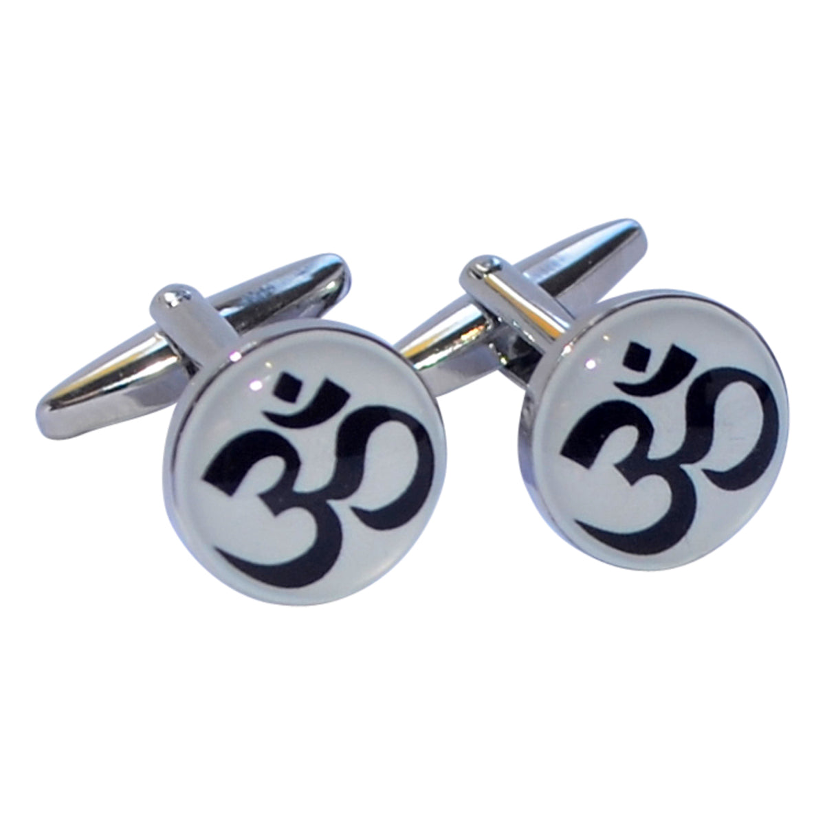 Om Mystical Symbol Round Cufflinks | Ashton and Finch