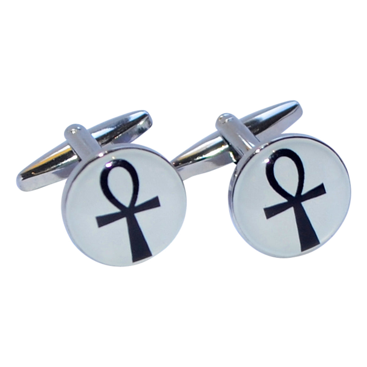 Ankh Design Round Cufflinks | Ashton and Finch