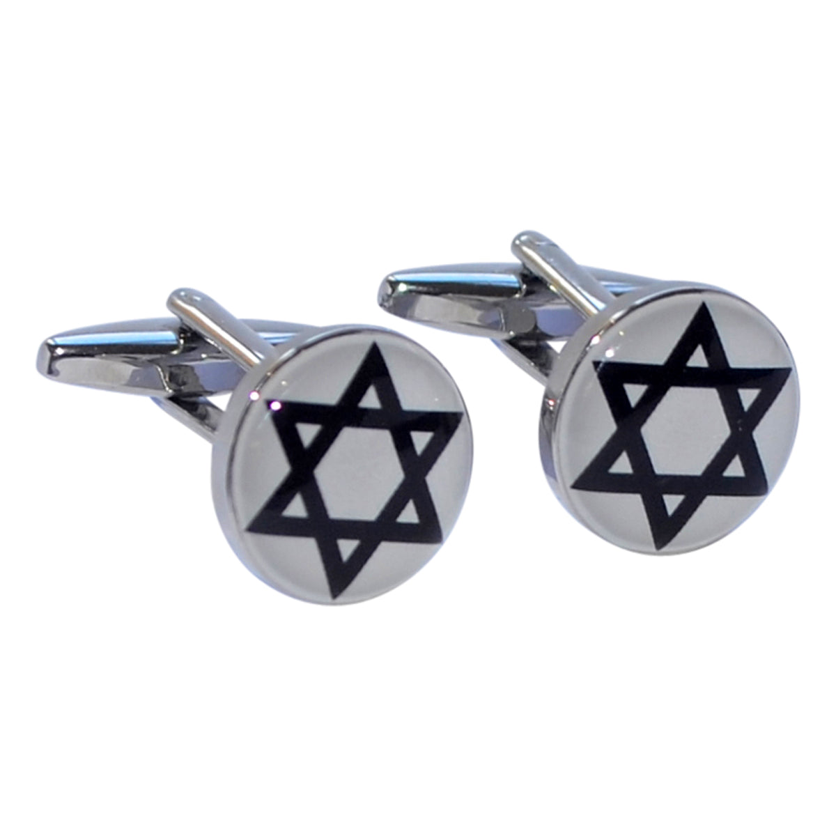 Star of David Round Design Cufflinks | Ashton and Finch