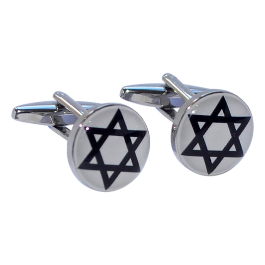 Star of David Round Design Cufflinks | Ashton and Finch