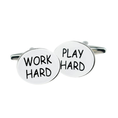 Work hard Play Hard Cufflinks | Ashton and Finch