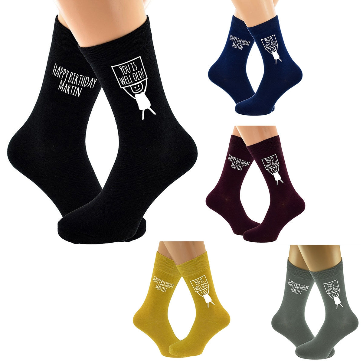 Funny Personalised Name Well Old Socks| Ashton and Finch