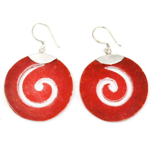 925 Silver Scroll Design Earrings