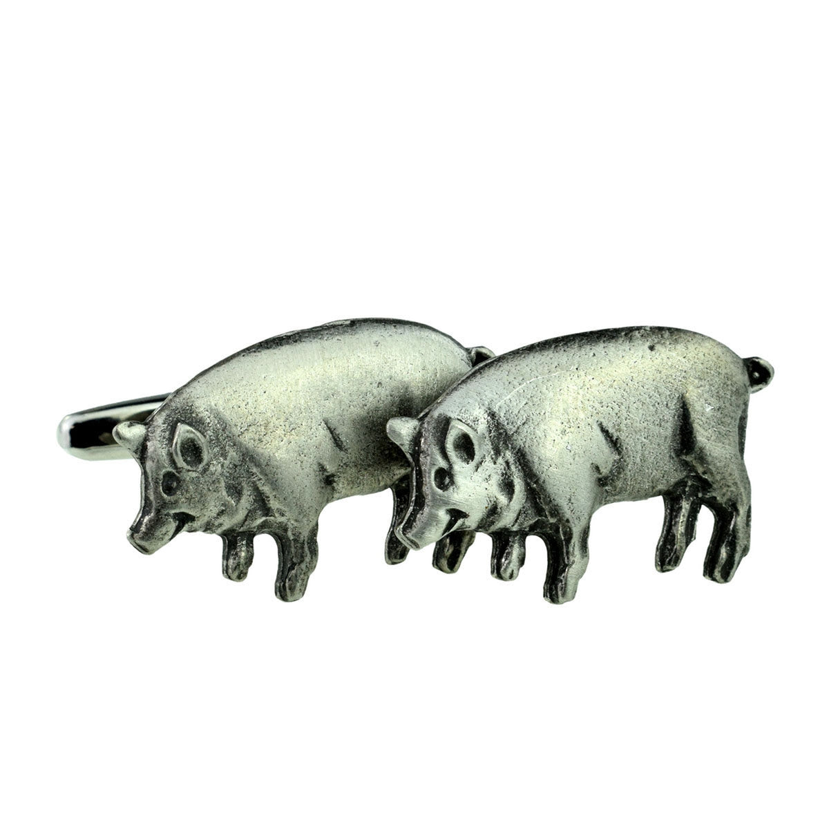 Pig Farm Animal English Pewter Cufflinks | Ashton and Finch