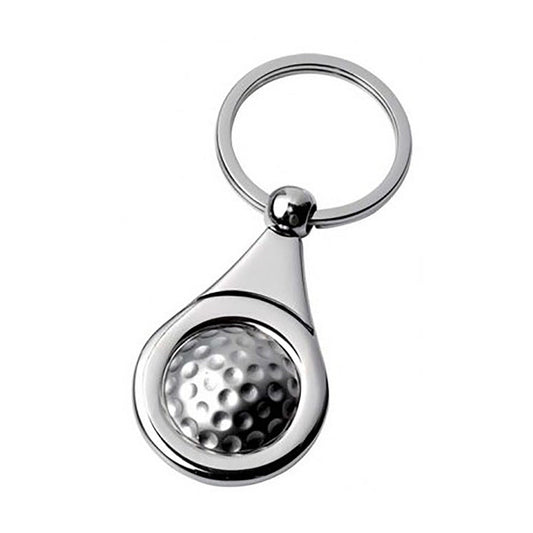 Personalised 3D Golf Ball Keyring – Engravable Matt Metal