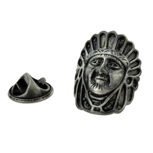 Red Indian Chief Lapel Pin Badge