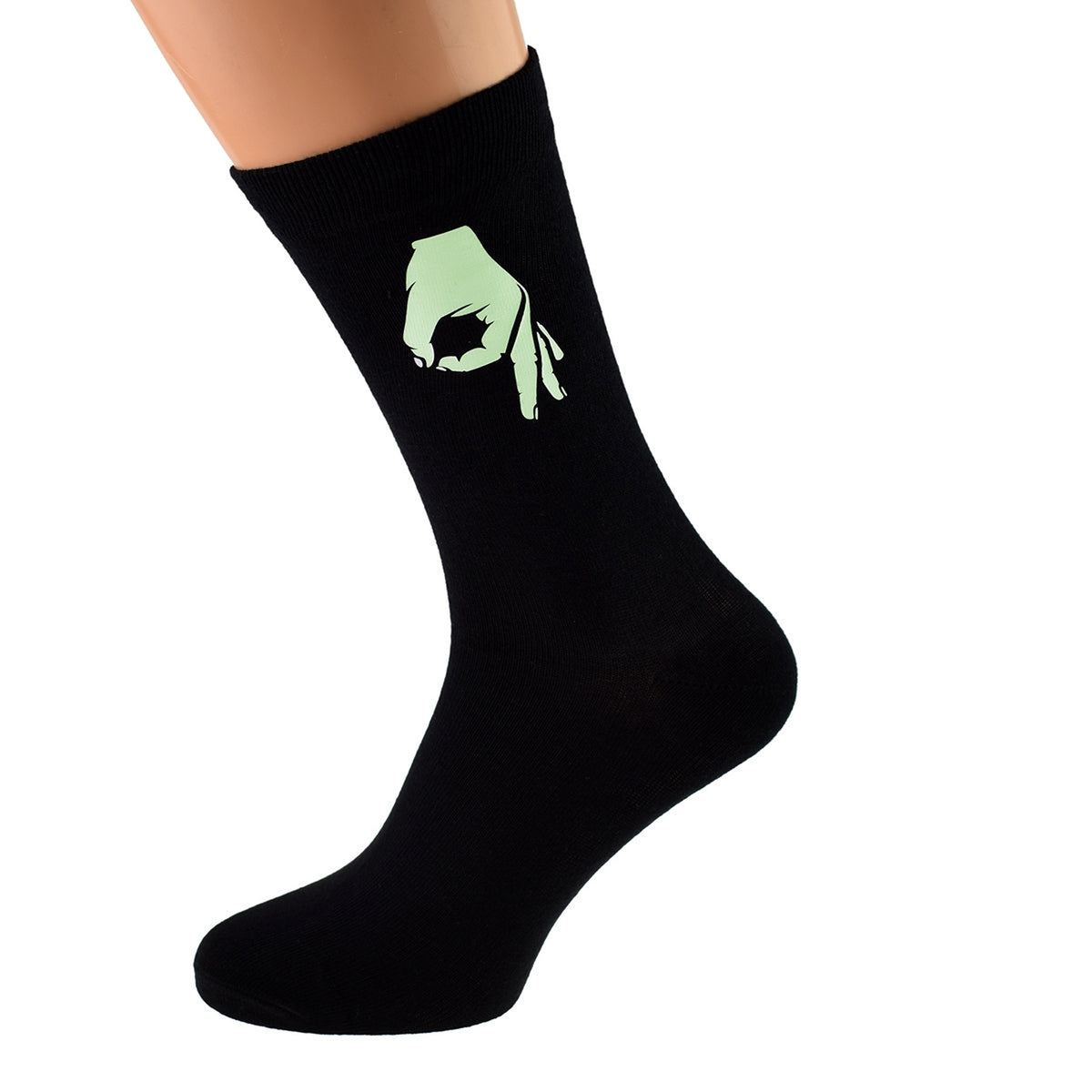 Upside Down Luminous OK Sign Made Ya Look Prank Socks| Ashton and Finch