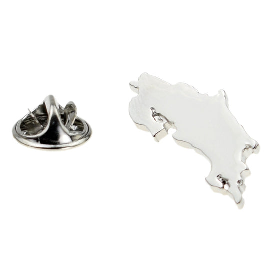 Outline Map of Costa Rica Lapel Pin Badge