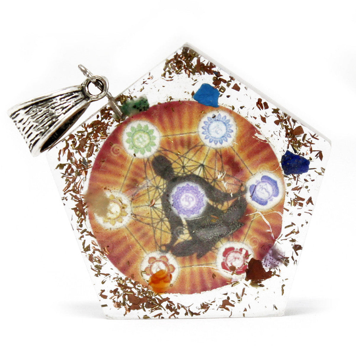 Pentagon Chakra Orgonite Power Pendant"